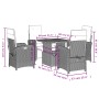 5-teiliges Gartenmöbel-Set mit schwarzen synthetischen Rattankissen von , Gartensets - Ref: Foro24-3277328, Preis: 568,14 €, ...