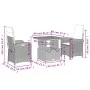 3-piece garden dining set with gray synthetic rattan cushions by , Garden sets - Ref: Foro24-3277337, Price: 371,41 €, Discou...