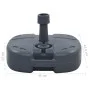 Base de sombrilla portátil rellenable con arena/agua gris de vidaXL, Bases para sombrillas - Ref: Foro24-47684, Precio: 38,89...