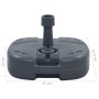 Base de sombrilla portátil rellenable con arena/agua gris de vidaXL, Bases para sombrillas - Ref: Foro24-47684, Precio: 38,80...