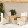 Set comedor de jardín 5 pzas con cojines ratán sintético beige de , Conjuntos de jardín - Ref: Foro24-3277354, Precio: 695,81...