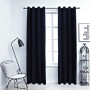 Black velvet blackout curtains with rings, 2 units, 140x245 cm by vidaXL, Curtains and curtains - Ref: Foro24-134490, Price: ...
