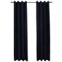 Black velvet blackout curtains with rings, 2 units, 140x245 cm by vidaXL, Curtains and curtains - Ref: Foro24-134490, Price: ...