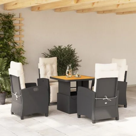 5-piece garden furniture set with black synthetic rattan cushions by , Garden sets - Ref: Foro24-3277377, Price: 629,49 €, Di...