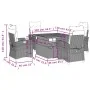 5-teiliges Gartenmöbel-Set mit schwarzen synthetischen Rattankissen von , Gartensets - Ref: Foro24-3277389, Preis: 688,78 €, ...