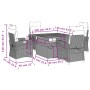 5-teiliges Gartenmöbel-Set mit schwarzen synthetischen Rattankissen von , Gartensets - Ref: Foro24-3277389, Preis: 663,08 €, ...