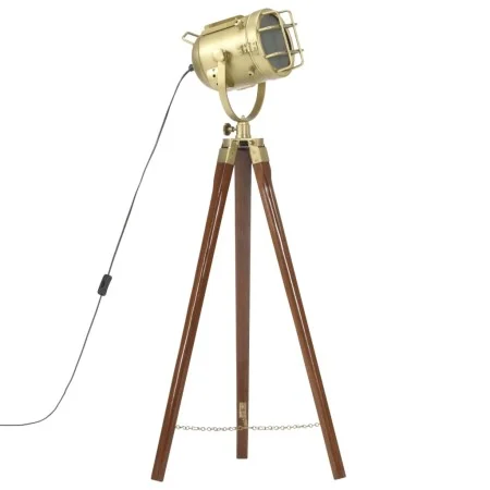 Lámpara de suelo con trípode madera maciza de mango 97 cm de vidaXL, Lámparas - Ref: Foro24-286109, Precio: 92,95 €, Descuent...