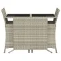 Garden chairs and table 3 pieces synthetic rattan gray cushion by , Garden sets - Ref: Foro24-365122, Price: 186,65 €, Discou...