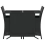 Table and chairs with cushions 3 pieces black synthetic rattan by , Garden sets - Ref: Foro24-365117, Price: 206,92 €, Discou...