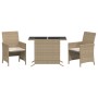 Gartenstühle und Tisch 3 Stück synthetisches Rattan beige Kissen von , Gartensets - Ref: Foro24-365120, Preis: 188,30 €, Raba...