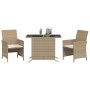 Gartenstühle und Tisch 3 Stück synthetisches Rattan beige Kissen von , Gartensets - Ref: Foro24-365120, Preis: 188,30 €, Raba...