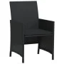 Table and chairs with cushions 3 pieces black synthetic rattan by , Garden sets - Ref: Foro24-365117, Price: 206,92 €, Discou...