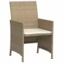 Garden chairs and table 3 pieces synthetic rattan beige cushion by , Garden sets - Ref: Foro24-365120, Price: 185,71 €, Disco...