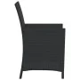 Table and chairs with cushions 3 pieces black synthetic rattan by , Garden sets - Ref: Foro24-365117, Price: 206,92 €, Discou...