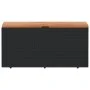 Caja de almacenaje jardín madera acacia ratán negro 110x50x54cm de , Cajas de almacenaje para exteriores - Ref: Foro24-365955...