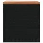 Caja de almacenaje jardín madera acacia ratán negro 110x50x54cm de , Cajas de almacenaje para exteriores - Ref: Foro24-365955...