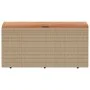 Garten-Aufbewahrungsbox aus Akazienholz, beige, Rattan, 110 x 50 x 54 cm von , Aufbewahrungsboxen für den Außenbereich - Ref:...