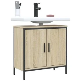 Bathroom sink cabinet engineered wood Sonoma oak 60x30x60 cm by , Dressing tables - Ref: Foro24-842447, Price: 70,93 €, Disco...