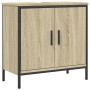 Armario lavabo baño madera ingeniería roble Sonoma 60x30x60 cm