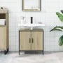 Bathroom sink cabinet engineered wood Sonoma oak 60x30x60 cm by , Dressing tables - Ref: Foro24-842447, Price: 70,93 €, Disco...