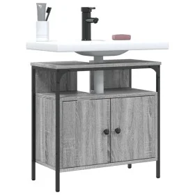 Sonoma gray engineered wood bathroom sink cabinet 60x30x60 cm by , Dressing tables - Ref: Foro24-842439, Price: 61,00 €, Disc...