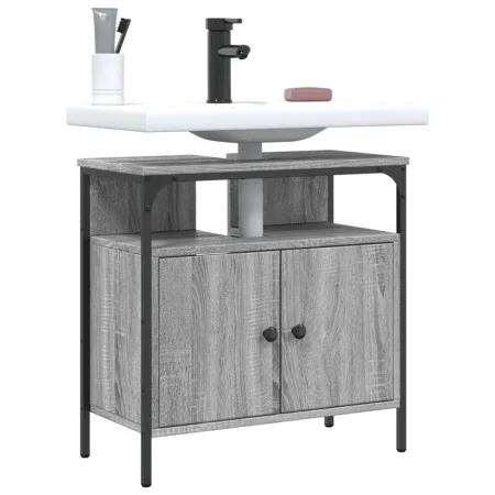 Sonoma gray engineered wood bathroom sink cabinet 60x30x60 cm by , Dressing tables - Ref: Foro24-842439, Price: 61,00 €, Disc...