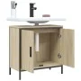 Bathroom sink cabinet engineered wood Sonoma oak 60x30x60 cm by , Dressing tables - Ref: Foro24-842447, Price: 70,93 €, Disco...