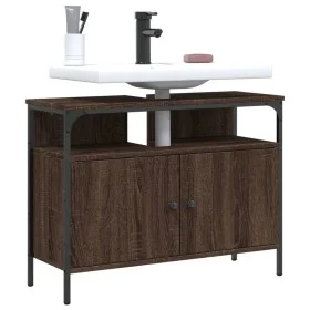 Bathroom sink cabinet engineered wood brown oak 80x30x60 cm by , Dressing tables - Ref: Foro24-842445, Price: 57,20 €, Discou...