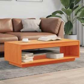 Couchtisch aus massivem, wachsbraunem Kiefernholz, 110 x 50 x 33,5 cm von , Couchtisch - Ref: Foro24-844135, Preis: 61,94 €, ...