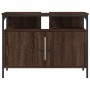 Armario lavabo baño madera ingeniería roble marrón 80x30x60 cm