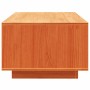Solid wax brown pine wood coffee table 110x50x33.5 cm by , Coffee table - Ref: Foro24-844135, Price: 74,34 €, Discount: %
