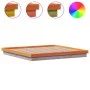 LED bed frame solid pine wood wax brown 120x200cm by , Beds and slatted bases - Ref: Foro24-844418, Price: 141,67 €, Discount: %
