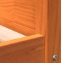 Cama para perros madera de pino marrón cera 105,5x75,5x28 cm