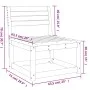 Gartensofa aus massivem, wachsbraunem Kiefernholz von , Outdoor-Sofas - Ref: Foro24-844671, Preis: 64,30 €, Rabatt: %