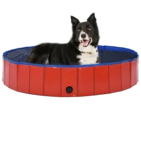 Klappbarer Hundepool aus rotem PVC, 160 x 30 cm von vidaXL, Hundeprodukte - Ref: Foro24-170824, Preis: 53,19 €, Rabatt: %