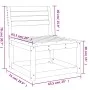 Mit Kiefernholz imprägniertes Gartensofa von , Outdoor-Sofas - Ref: Foro24-844673, Preis: 58,12 €, Rabatt: %