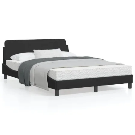 Estructura de cama con cabecero de terciopelo negro 140x190 cm de , Camas y somieres - Ref: Foro24-373174, Precio: 145,22 €, ...