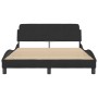Bed frame with black velvet headboard 140x190 cm by , Beds and slatted bases - Ref: Foro24-373174, Price: 146,36 €, Discount: %