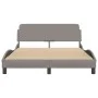 Bed frame with headboard in taupe gray fabric 140x190 cm by , Beds and slatted bases - Ref: Foro24-373169, Price: 147,14 €, D...