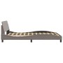 Bed frame with headboard in taupe gray fabric 140x190 cm by , Beds and slatted bases - Ref: Foro24-373169, Price: 149,45 €, D...