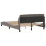 Bed frame with headboard in taupe gray fabric 140x190 cm by , Beds and slatted bases - Ref: Foro24-373169, Price: 147,14 €, D...