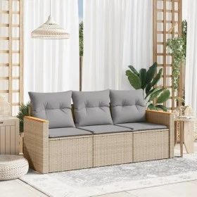 3-piece garden sofa set and beige synthetic rattan cushions mix by , Garden sets - Ref: Foro24-3225758, Price: 196,61 €, Disc...