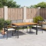 4-piece garden dining set with black synthetic rattan cushions by , Garden sets - Ref: Foro24-3213567, Price: 324,17 €, Disco...