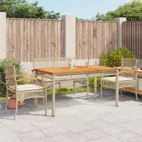 5-piece garden dining set with beige synthetic rattan cushions by , Garden sets - Ref: Foro24-3213586, Price: 520,72 €, Disco...