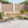 Set comedor de jardín 5 pzas con cojines ratán sintético beige de , Conjuntos de jardín - Ref: Foro24-3213586, Precio: 520,83...