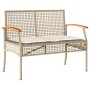 5-teiliges Garten-Essset mit beigen Kissen aus synthetischem Rattan von , Gartensets - Ref: Foro24-3213586, Preis: 440,68 €, ...