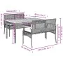 3-piece garden dining set with beige synthetic rattan cushions by , Garden sets - Ref: Foro24-3213584, Price: 384,95 €, Disco...