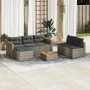 Garden sofa and cushion set 5 pieces gray acacia synthetic rattan by , Garden sets - Ref: Foro24-3213538, Price: 435,98 €, Di...