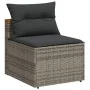 Garden sofa and cushion set 5 pieces gray acacia synthetic rattan by , Garden sets - Ref: Foro24-3213538, Price: 435,98 €, Di...