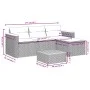 Garden sofa and cushion set 5 pieces gray acacia synthetic rattan by , Garden sets - Ref: Foro24-3213538, Price: 435,98 €, Di...